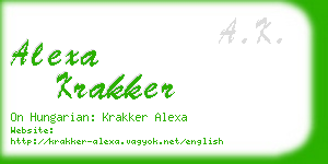 alexa krakker business card